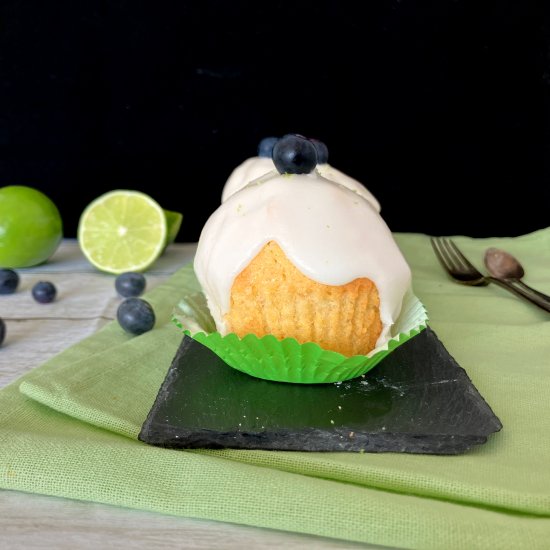 Polenta and Spelt Lime Cupcakes