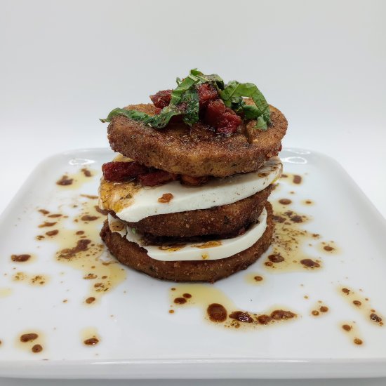 Impressive Fried Eggplant Stacks