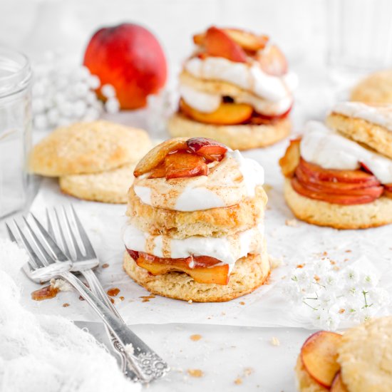 Brown Sugar Bourbon Peach Shortcake