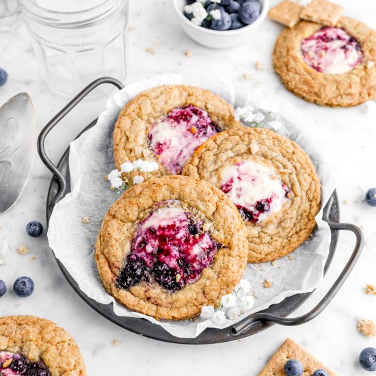 Blueberry Swirl Cheesecake Cookies