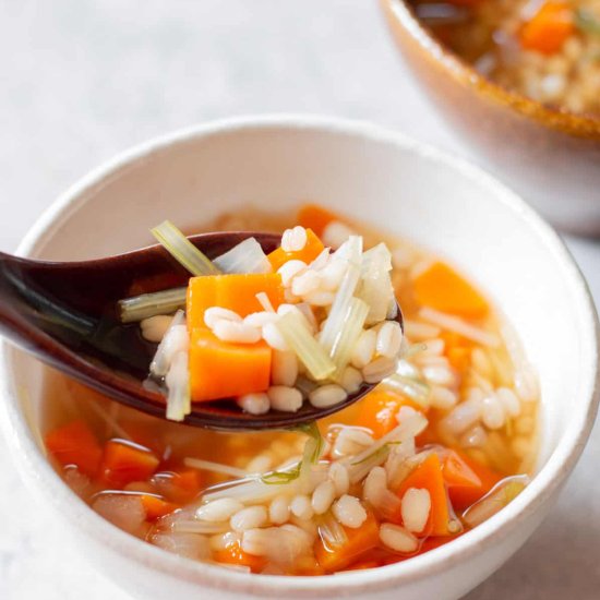 Vegan Barley Japanese Soup