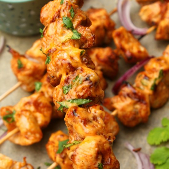 Bang Bang Chicken Skewers