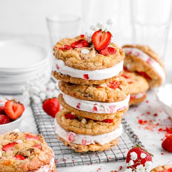 Strawberry Ice Cream Sandwiches