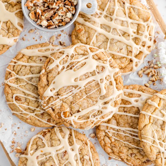 Iced Maple Pecan Cookies