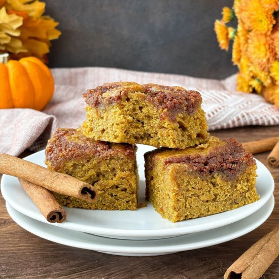 Cinnamon Swirl Pumpkin Blondies