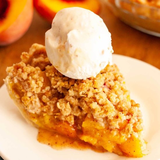 Crumble Top Peach Pie