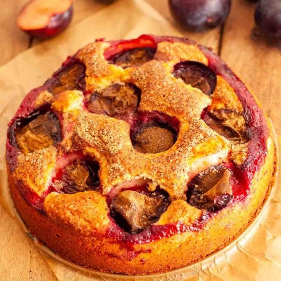 Easy Yogurt Plum Cake