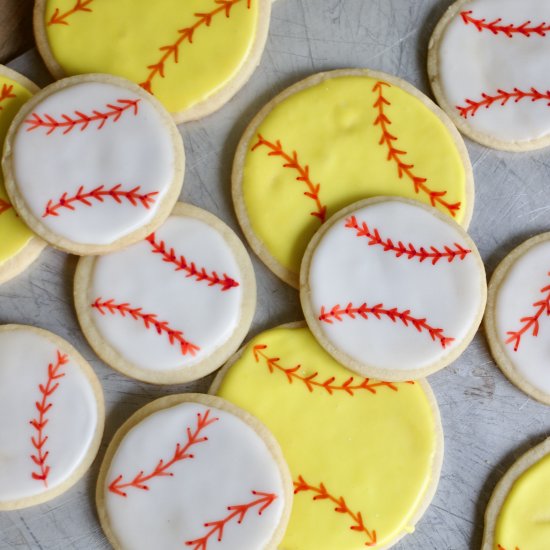 Softball & Baseball Sugar Cookies