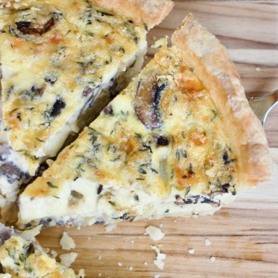 Mushroom & Caramelized Onion Quiche