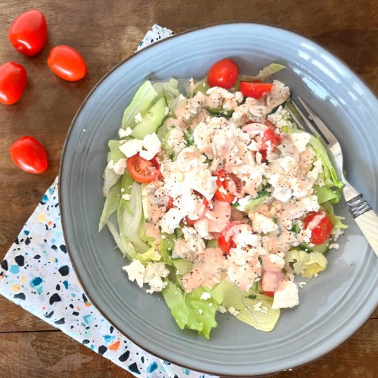 Feta Salad & Marie Rose Dressing