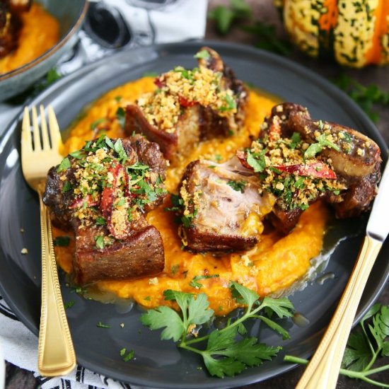 Beef Short Ribs with Maple Pumpkin