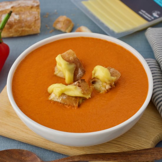 Vegan Roasted Red Pepper Soup