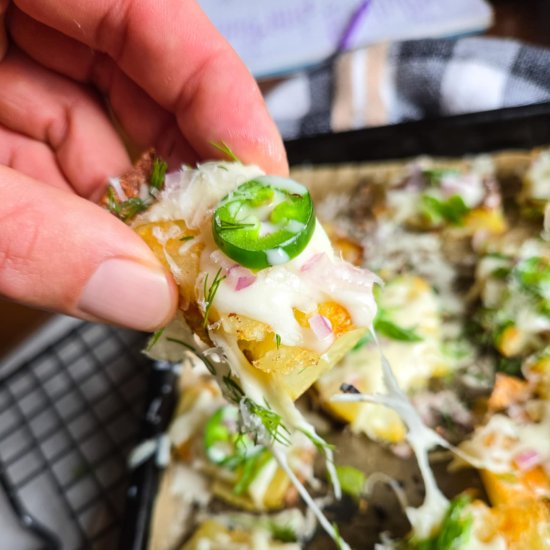 Cheesy Jalapeno Ranch Smashed Taters