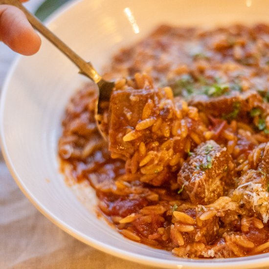 Youvetsi – Greek Beef and Orzo Stew