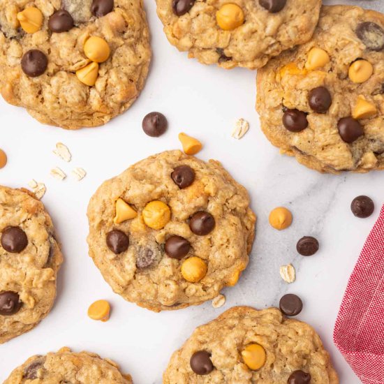 Butterscotch Chocolate Oatmeal Cookies