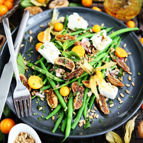 Green Bean Salad with Dried Fig, Fe