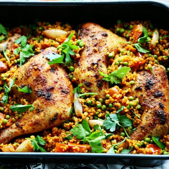 Middle Eastern Roast Chicken and Bu