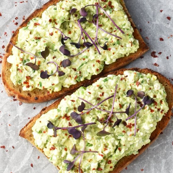 Cottage Cheese Avocado Toast