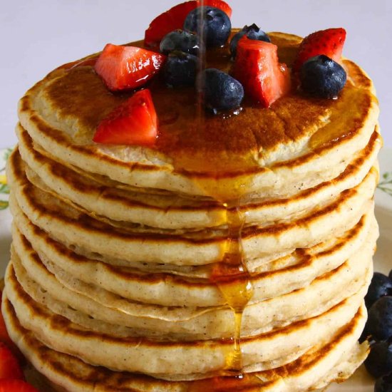 The Best Eggless Pancakes