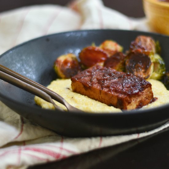 BBQ Cherry Glazed Tofu