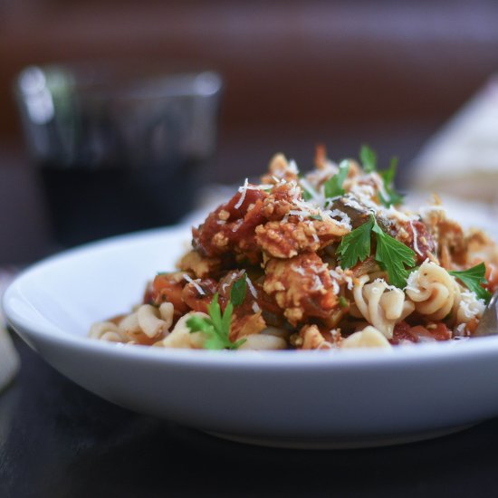 Healthy Gluten Free Vegan Bolognese