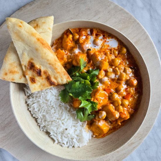 Coconut Paneer & Chickpea Curry