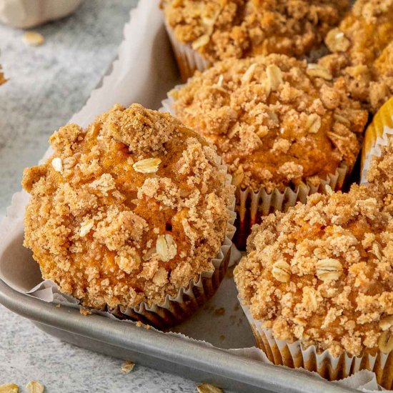 Pumpkin Oatmeal Muffins