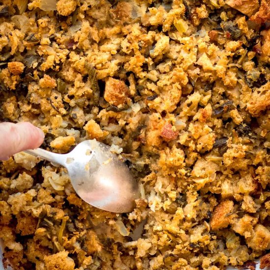 Easy Vegan Gluten Free Stuffing