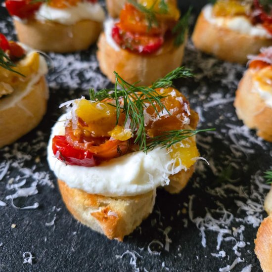 Whipped Ricotta Crostini