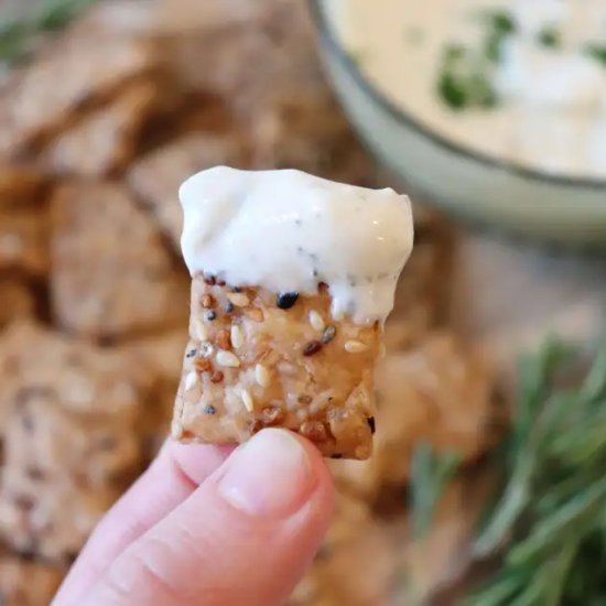 Einkorn Sourdough Discard Crackers