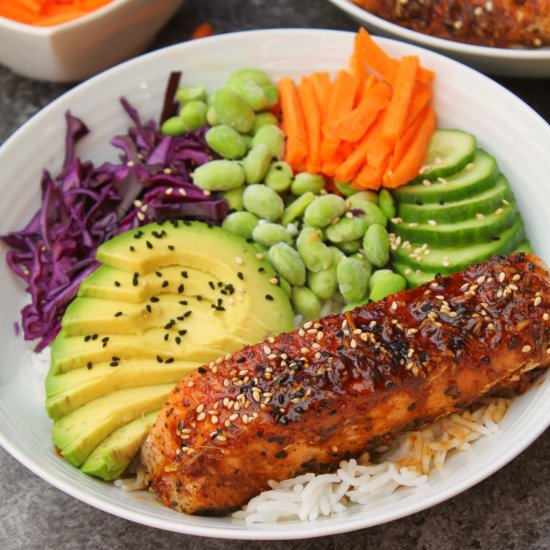 Teriyaki Salmon Rice Bowl