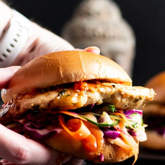 Healthy Thai Chicken Burgers