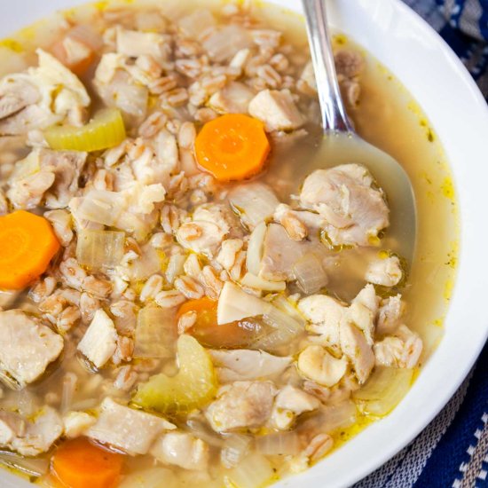 Easy Chicken Soup with Farro