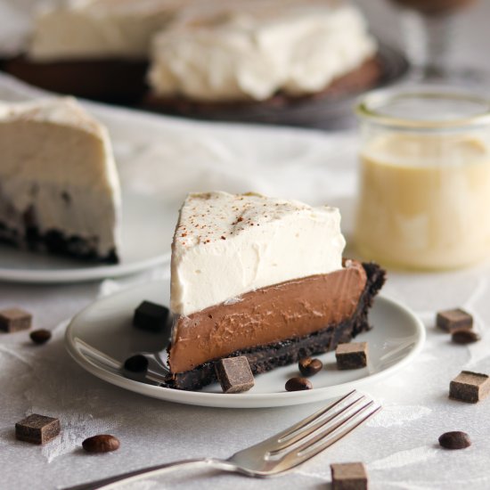 Eggnog Mocha Pie