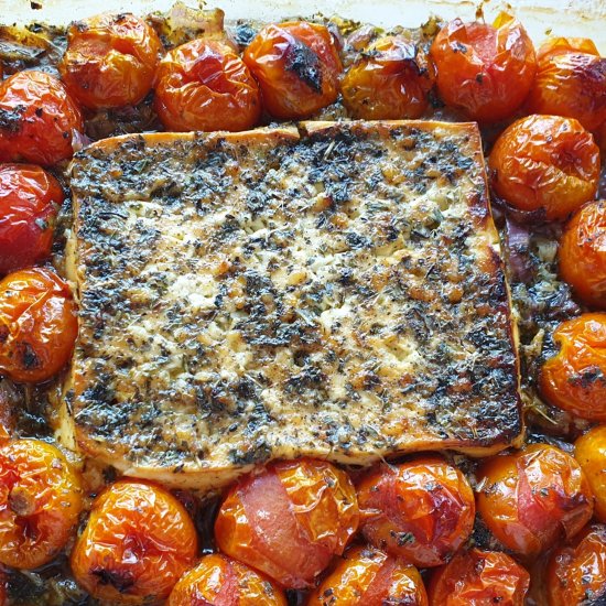 Baked Feta with Cherry Tomatoes