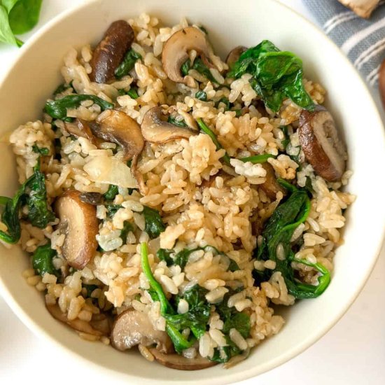 Spinach Mushroom Rice