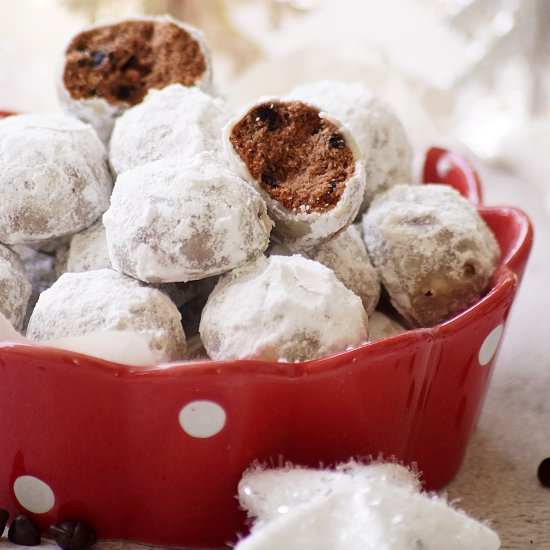 Double Chocolate Snowball Cookies