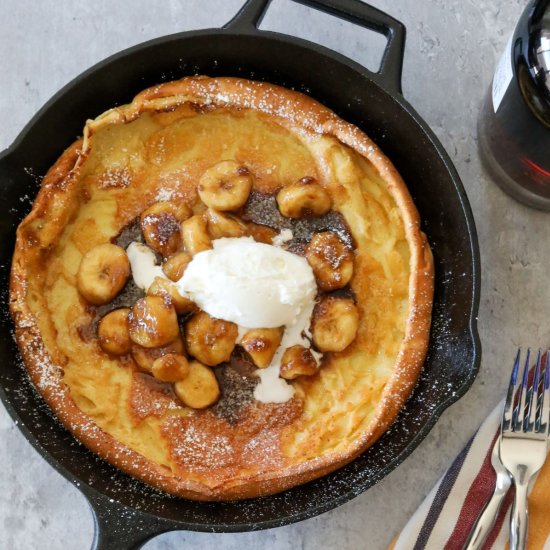 Bananas Foster Dutch Baby