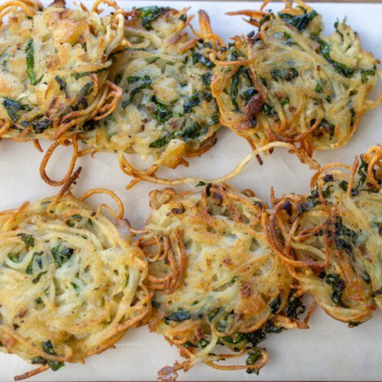 Karen’s Lacy Garlic Latkes