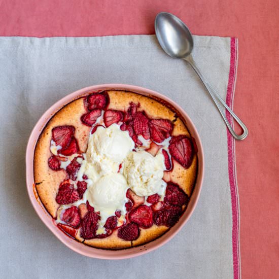 Baked Strawberry Pudding