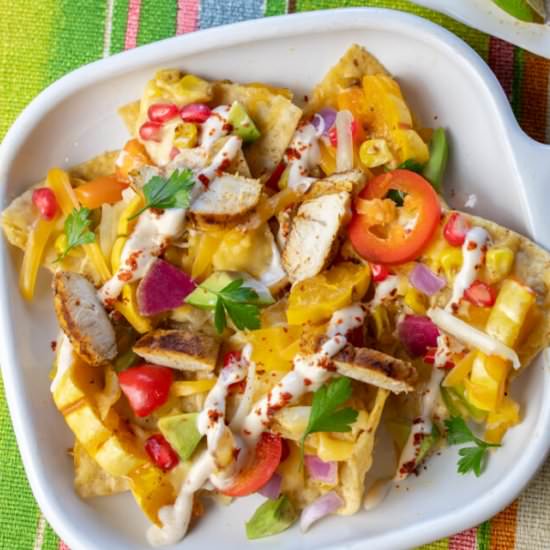 Skinny-ish Holiday Nachos!