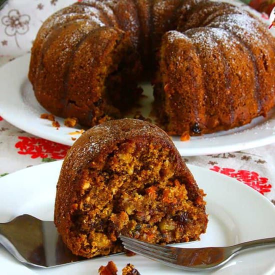 Eggless Carrot Fruitcake