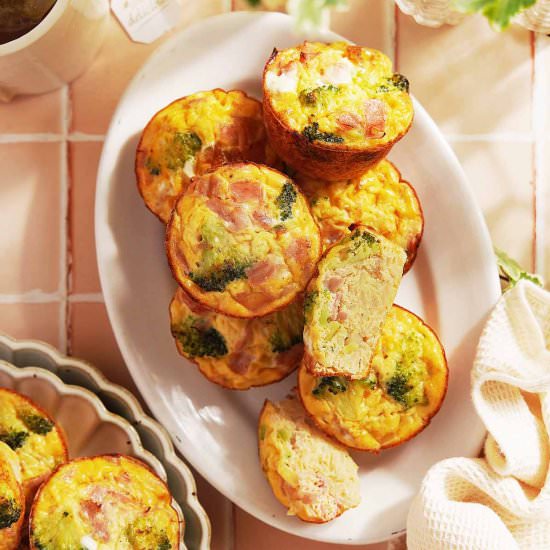 Ham & Broccoli Egg Muffin Cups