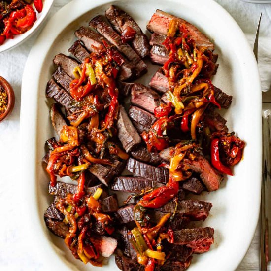 Flank Steak Peperonata