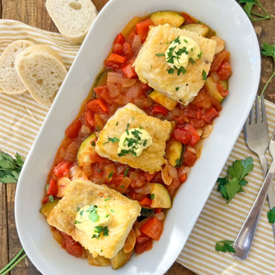 Roman-Style Fish with Ratatouille