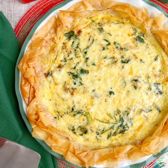 Sun Dried Tomato and Feta Quiche