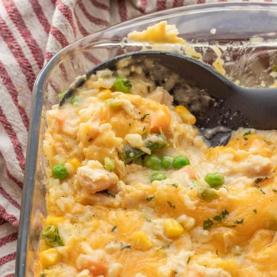 Chicken Rice & Veggies Casserole