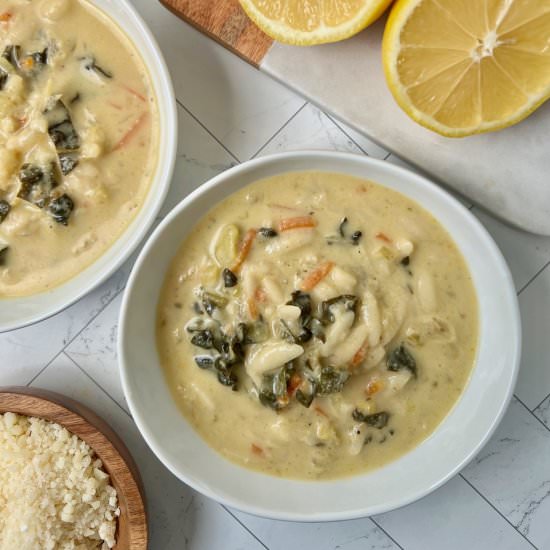 Lemon Parmesan Orzo Soup