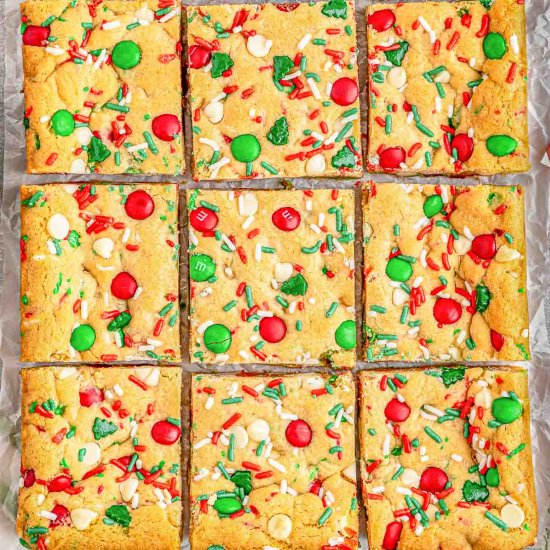 M&M Cookie Bars