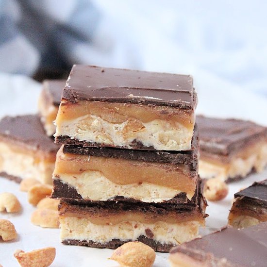 Homemade Snickers Bars